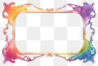 PNG Vintage frame of rainbow backgrounds paper 