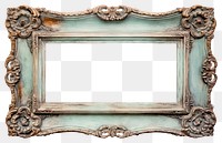 PNG Vintage frame of wood white background architecture rectangle.