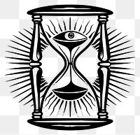 PNG Hourglass hourglass creativity monochrome.