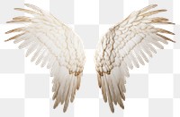 PNG Pair of wings white bird white background.