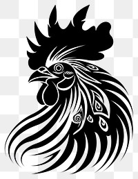 PNG Rooster animal black bird.