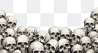 PNG Skull line horizontal border backgrounds accessories copy space.