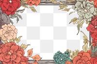 PNG Ukiyo-e art petal frame backgrounds pattern flower.