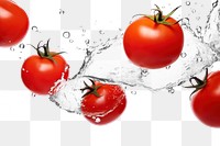 PNG Photo of flying tomatos vegetable plant food.