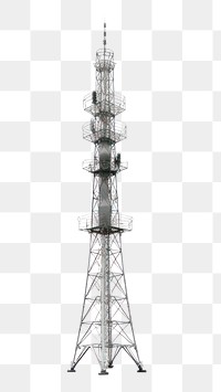 PNG Modern mobile radio and telecommunication antenna tower architecture broadcasting technology. 