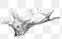 PNG Splash water white background refreshment. 