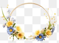 PNG Flower wreath yellow plant.