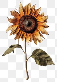 PNG Real Pressed a sunflower background dried white.