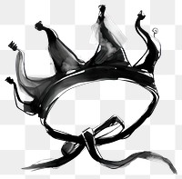 PNG Crown illustration art ink.