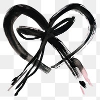 PNG Heart illustration brush white.