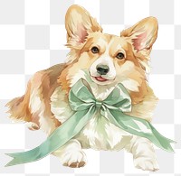 PNG Corgi dog papillon spaniel person.