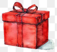 PNG Red gift box illustration