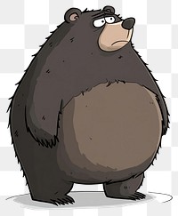 PNG Sad cartoon bear illustration