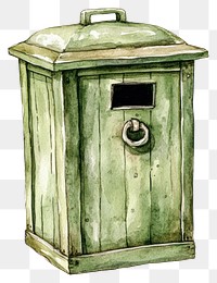 PNG Compost Bins illustration watercolor mailbox.