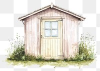 PNG Garden Sheds illustration countryside watercolor.