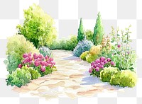 PNG Garden Paths garden art illustration.