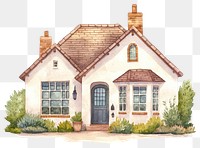 PNG House illustration watercolor cottage.