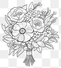 PNG Bouquet art illustration drawing.