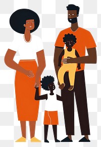 PNG Black happy family illustration children person.