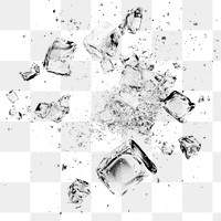 PNG Cracked Ice Cube Shatter ice explosion crystal.