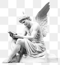 PNG Cupid Greek sculpture person reading archangel human art.