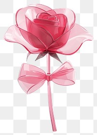 PNG Coquette rose illustration translucent flower.