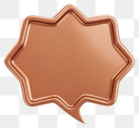 PNG Copper-brown octagon shape illustration speech bubble.