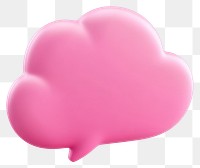 PNG Fuchsia-pink Cloud shape illustration isolated graphic.