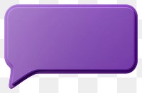 PNG Plum-purple long rectangle shape graphic speech bubble.