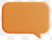 PNG 3D orange speech bubble