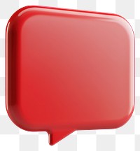 PNG 3D red speech bubble