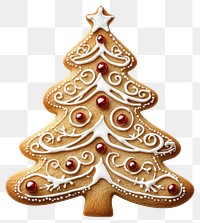 PNG Gingerbread christmas tree cookie dessert confectionery decoration.