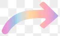 PNG Pastel gradient curve arrow appliance direction colorful.