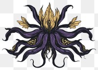 PNG A mandrake purple art illustration.