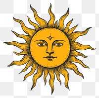 PNG A sun art illustration celestial.