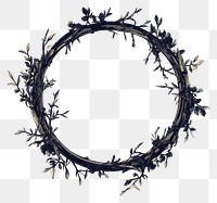 PNG An isolated horror frame illustration wreath art.