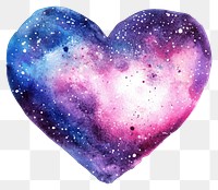 PNG Heart shape in Watercolor style watercolor symbol galaxy.