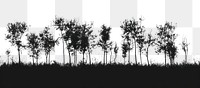 PNG Silhouette trees against white background