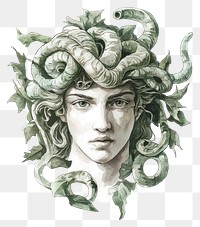 PNG An ancient greek Goddess Medusa art illustrated photography.