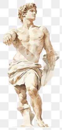 PNG An ancient angry Apollo painting art man.