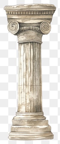 PNG An ancient greek pillar architecture column.