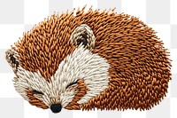 PNG Hedgehog embroidery needlework handmade.