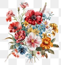 PNG Flower art embroidery graphics.