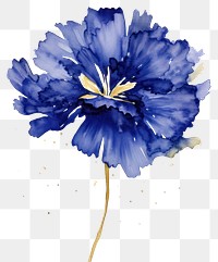 PNG Indigo carnation painting flower petal.