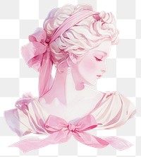 PNG Coquette greek statue art illustration watercolor.