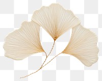 PNG Ginkgo leaf in embroidery style nature-inspired illustration accessories.