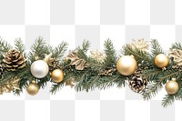 PNG Christmas border decoration gold accessories.