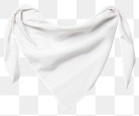 PNG A white blank tied bandana sleeve white background accessories. 