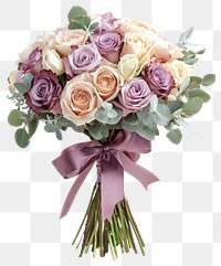 PNG Beautiful bridal bouquet wedding rose flower.