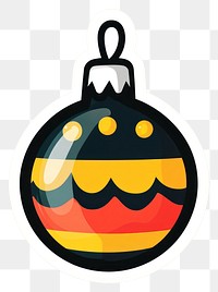 PNG Christmas ornament sticker background christmas yellow.